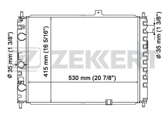 Радиатор охлаждения двигателя ZEKKERT MK-1257