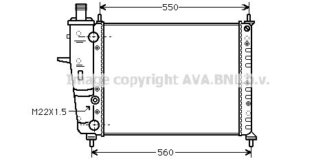 фото Радиатор охлаждения двигателя ava quality cooling ft2160