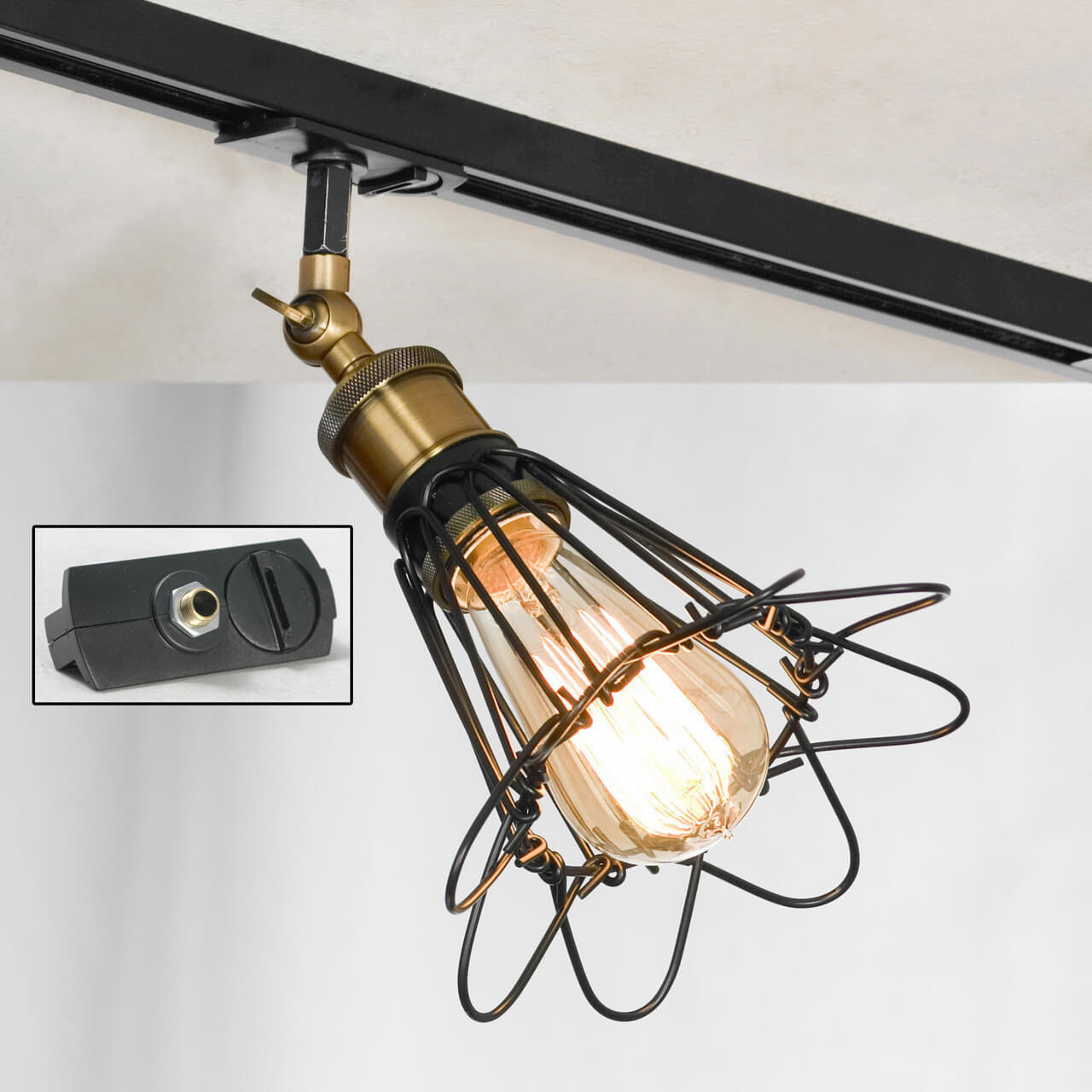 фото Трековый светильник однофазный lussole loft track lights lsp-9109-tab