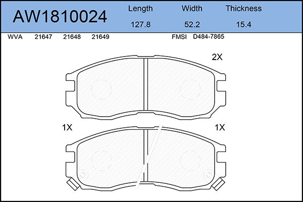 Тормозные колодки AywiParts дисковые AW1810024