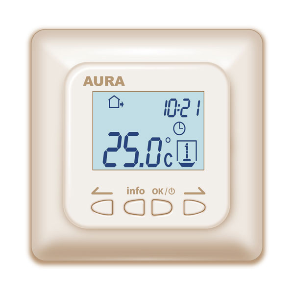 Терморегулятор для теплых полов Aura Technology LTC 730 кремовый