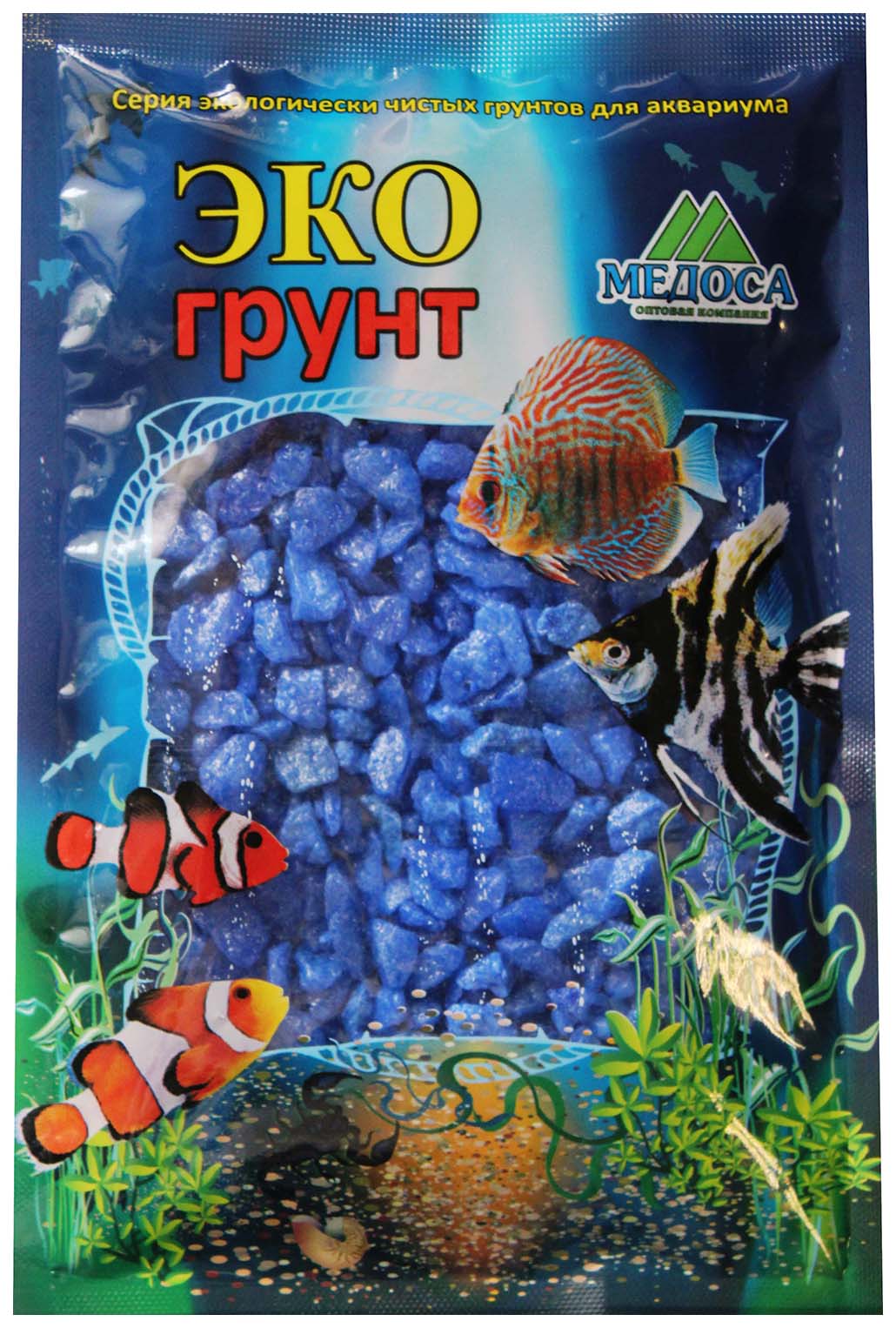 Грунт для аквариума ЭКОгрунт Мраморная крошка Синяя