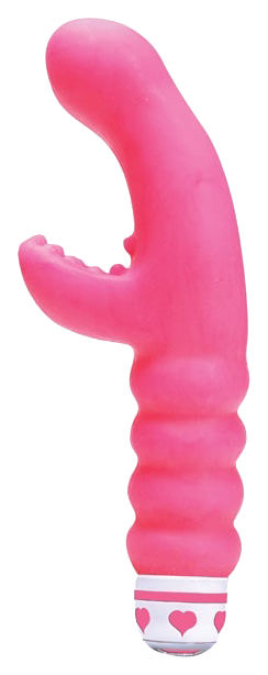 фото Розовый вибростимулятор для g-точки и клитора 21 см dream toys