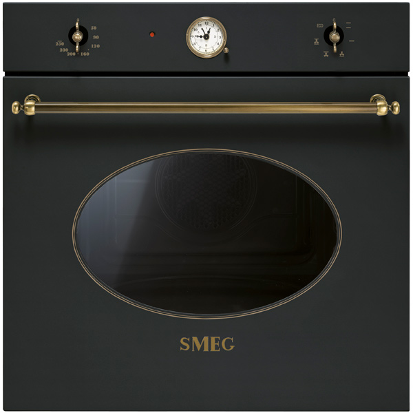 Встраиваемый электрический духовой шкаф Smeg SF800AO Black встраиваемый электрический духовой шкаф hyundai heo 6642 bg black