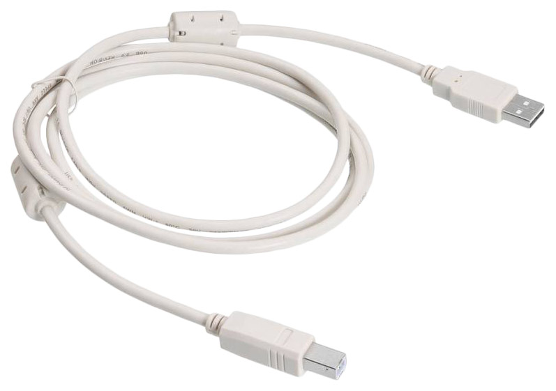 фото Кабель buro usb a-usb b, m-m 1,8м white