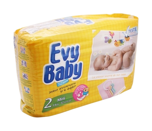 фото Подгузники для новорожденных evy baby mini 2 (3-6 кг), 32 шт.