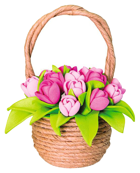 фото Набор для творчества волшебная мастерская тюльпаны в корзинке