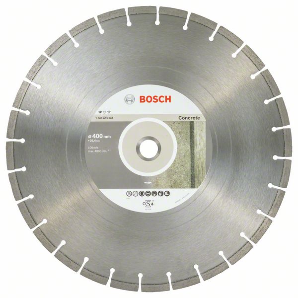 фото Диск отрезной алмазный bosch stf concrete 400-25,4 2608603807