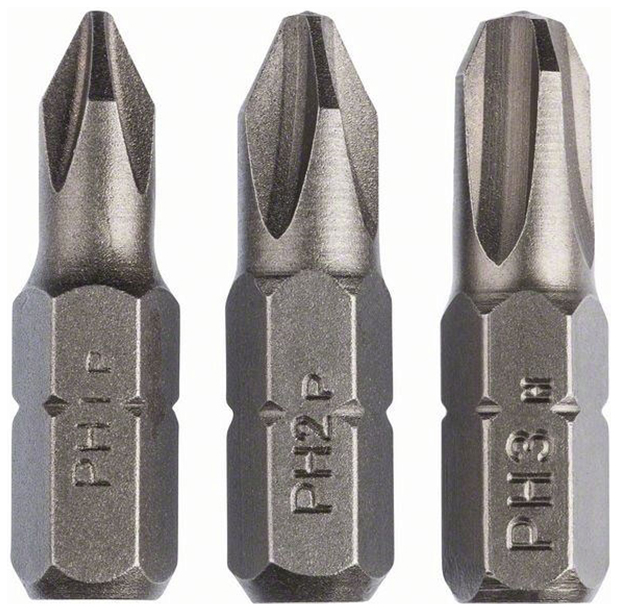 

Набор бит Bosch PH1/2/3 25мм XH SET DIY 2609255964, pH1/2/3 25мм XH SET DIY 2609255964