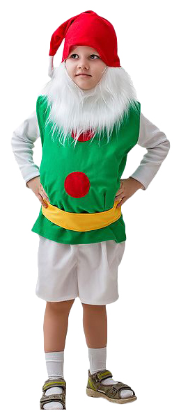 Карнавальный костюм Бока Гном, цв. зеленый р.104 карнавальный костюм гном синий р 32 рост 122 128 см