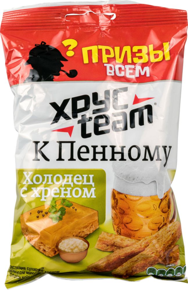 

Сухарики Хрусteam к пенному холодец с хреном 90 г