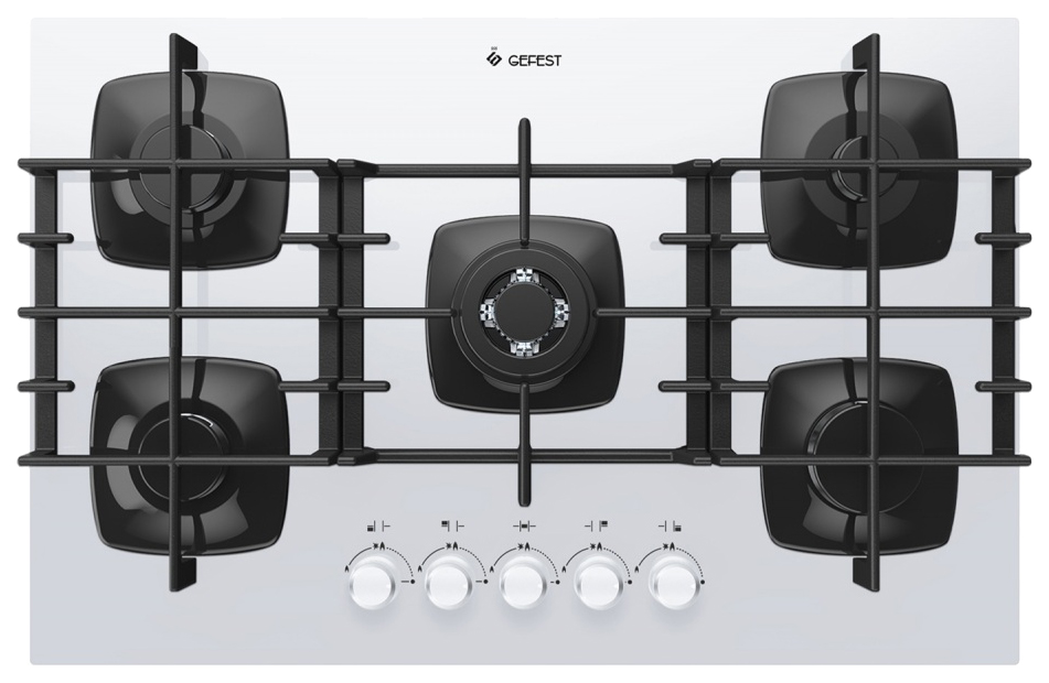 Встраиваемая варочная панель газовая GEFEST СГ СН 2340 К12 белый