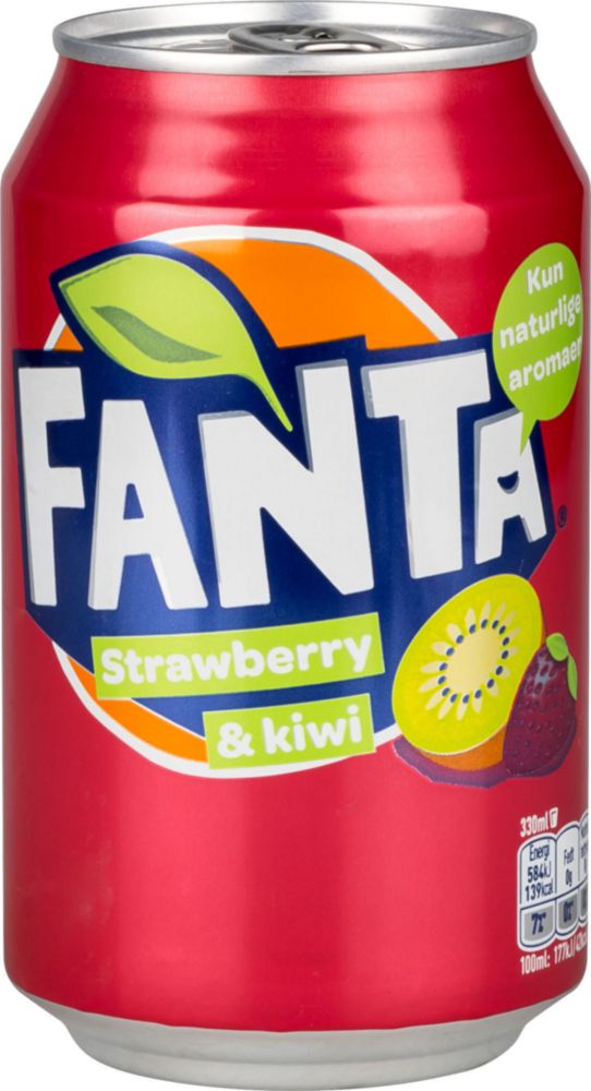 Напиток безалкогольный сильногазированный Fanta strawberry-kivi жестяная банка 0.33 л