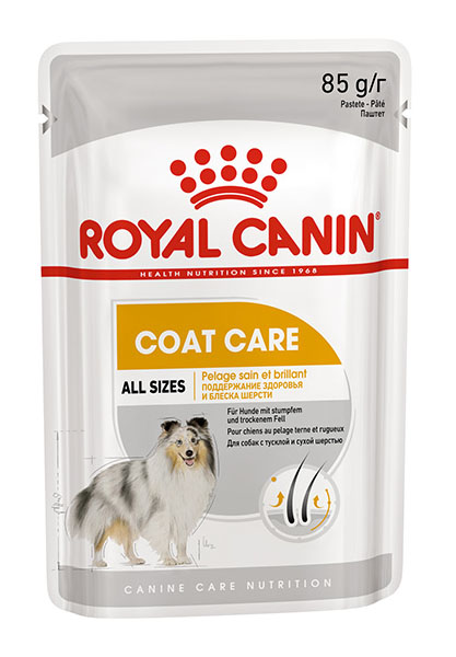 

Влажный корм для собак ROYAL CANIN Coat Care, мясо, 12шт по 85г, Canine Care Nutrition Wet Coat Care