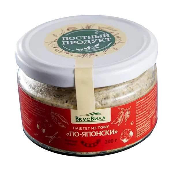 

Паштет из тофу ВкусВилл По-японски 200 г, паштет из тофу