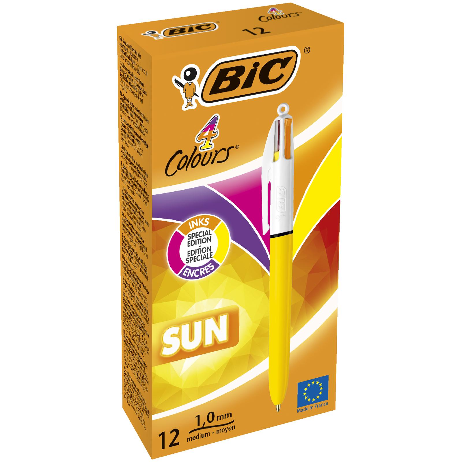 

Ручка шариковая BIC 4 Colours SUN Коробка x12 фиолетовый, розовый, оранжевый, желтый