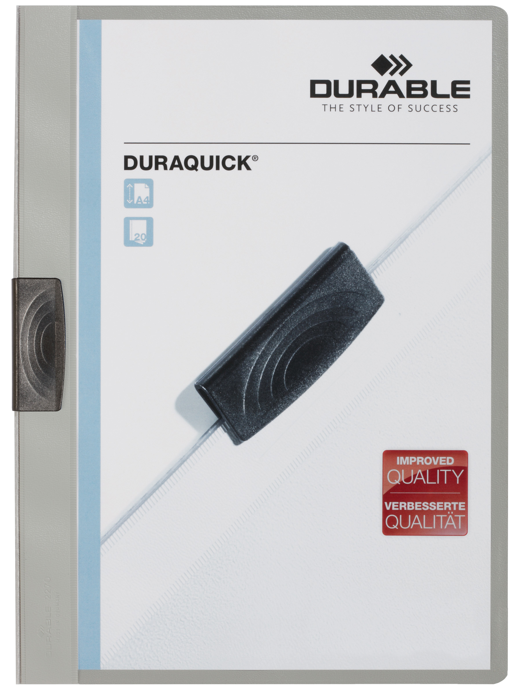 

Папка с прижимным механизмом DURABLE DURAQUICK 227010 Серый А4