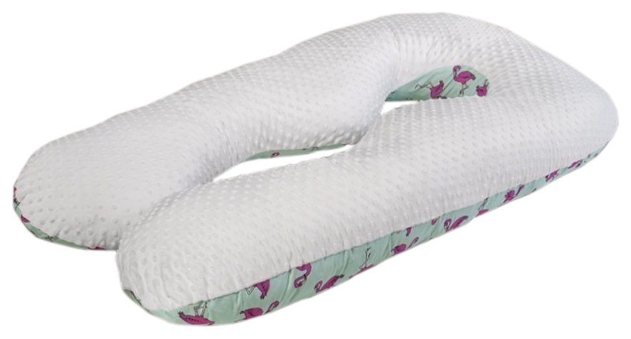 Подушка для беременных AmaroBaby Фламинго мятная, 340х72 см amarobaby подушка для беременных фламинго 340х72 см