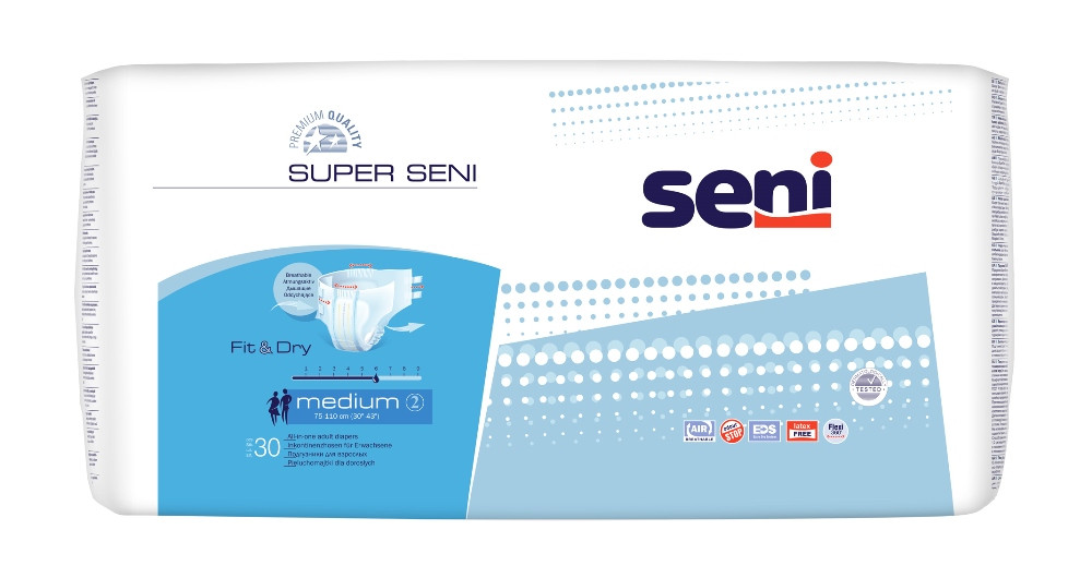 Купить Подгузники для взрослых Seni Standard Air Medium размер M 75-110 см 30 шт.
