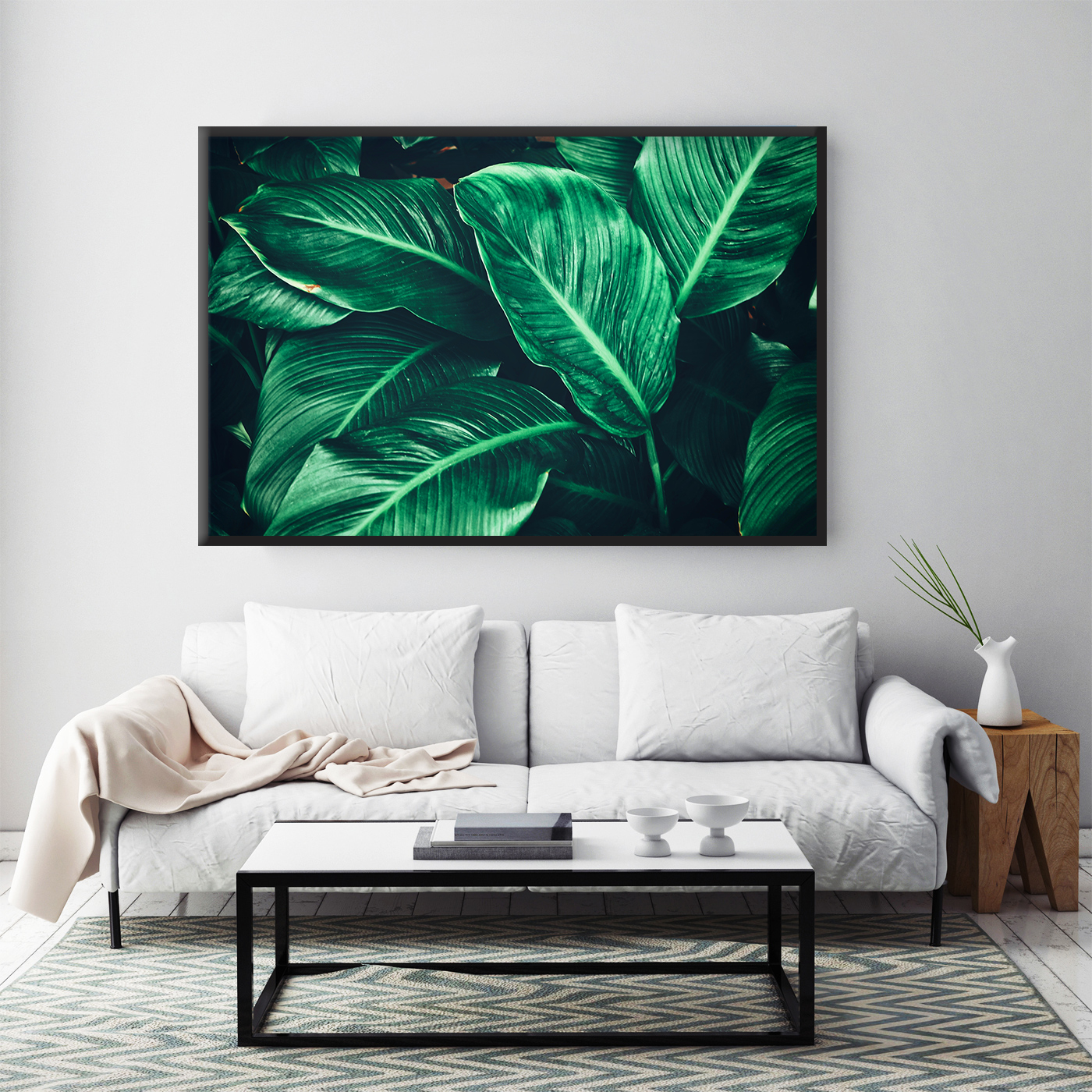 

Постер Зеленые листья 50х70 в рамке