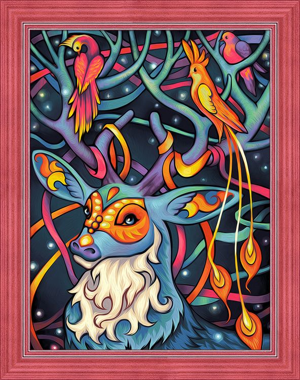 

Алмазная вышивка Алмазная Живопись Сказочный олень, 30x40 см, Сказочный олень