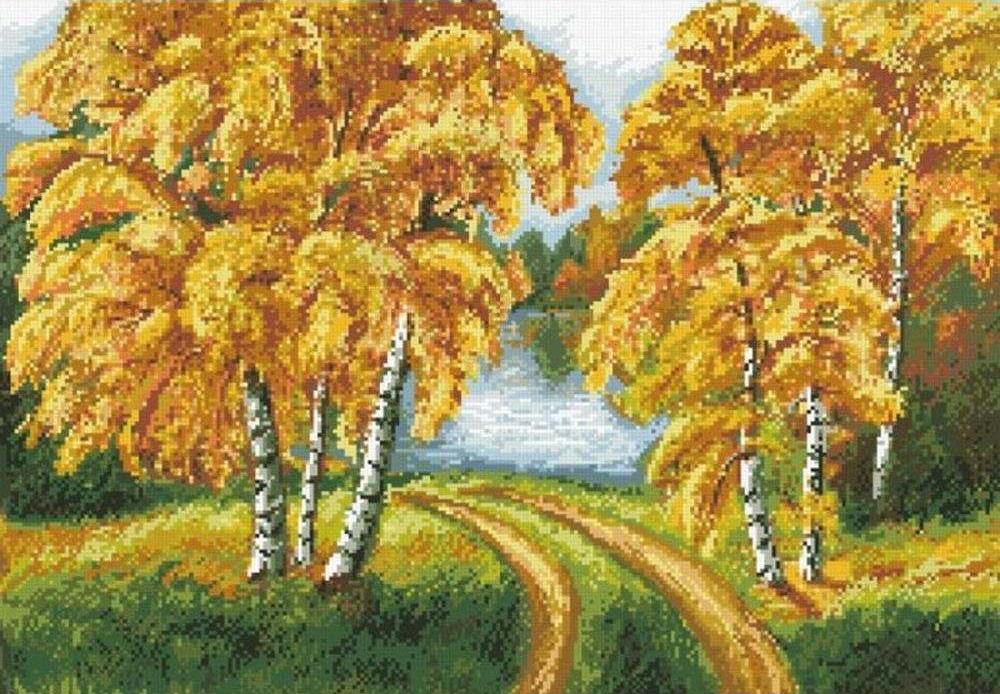 

Алмазная вышивка Паутинка Осенний день, 42x60 см, Осенний день