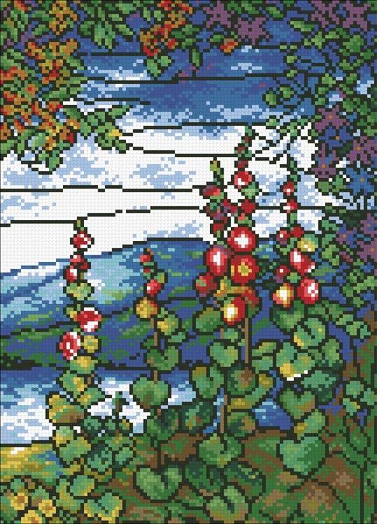 

Алмазная вышивка Паутинка Витраж Лето, 25x35 см, Витраж Лето