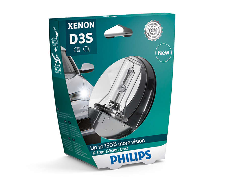 фото Лампа d3s 42v(35w) x-tremevision 150% (gen2) 1шт. в пласт.коробке philips арт. 42403xv2s1