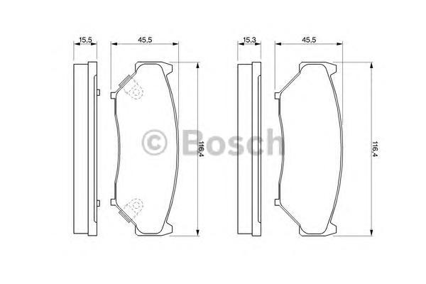 

Комплект тормозных колодок BOSCH 0986424251