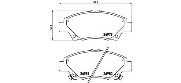 

Комплект тормозных колодок Brembo P28050