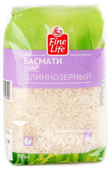 

Рис басмати Fine Life длиннозерный шлифованный 500 г