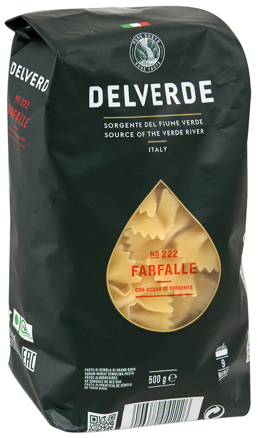 Макароны Delverde farfalle №222 бантики 500 г