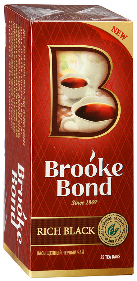 Чай черный Brook Bond насыщенный 25 пакетиков