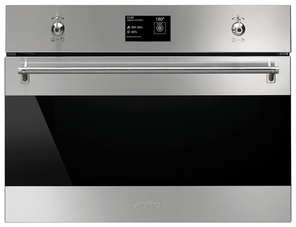 фото Встраиваемый электрический духовой шкаф smeg sf4390vcx1 silver