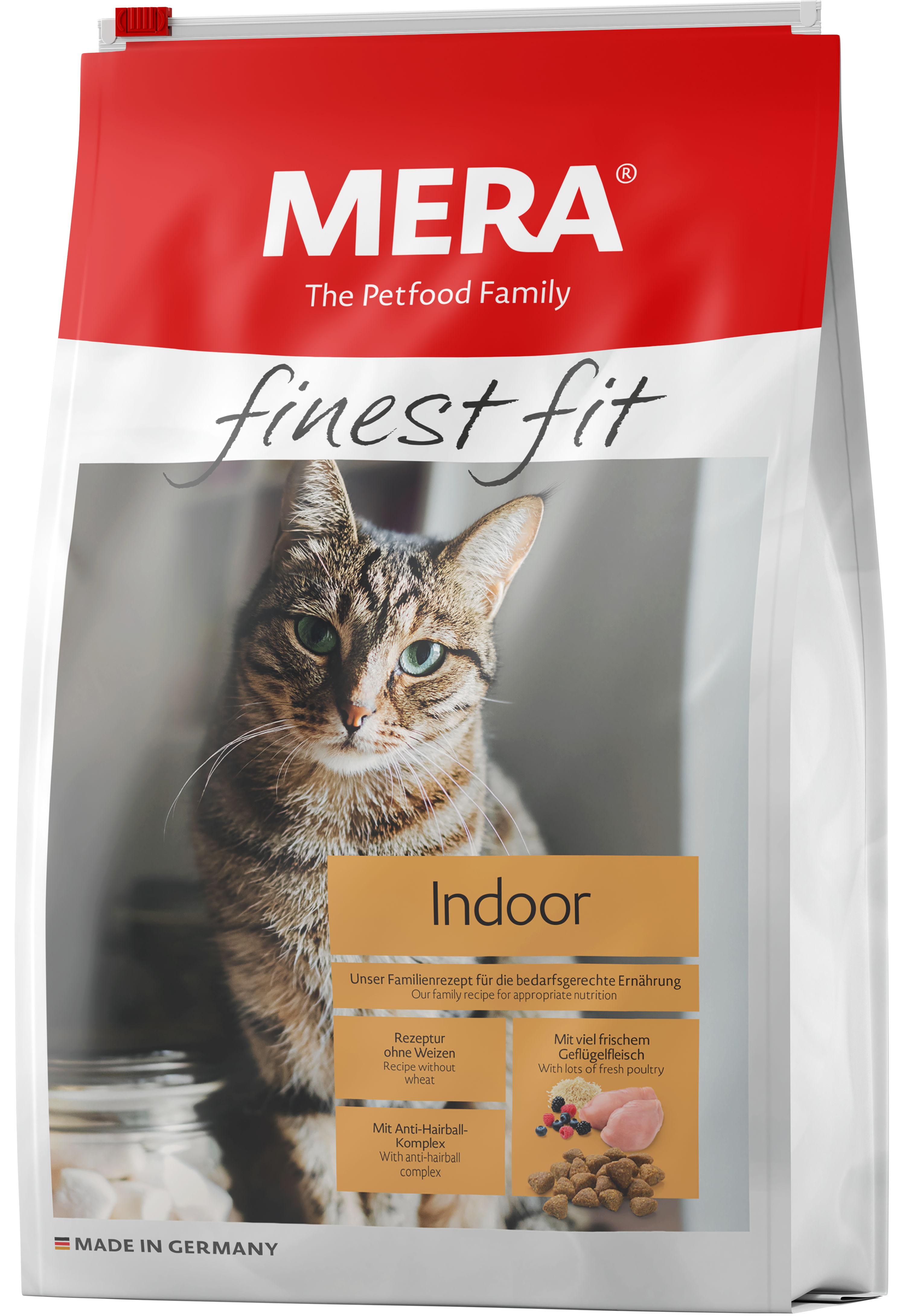 Сухой корм для кошек MERA Finest Fit Indoor, для домашних, курица, 4кг