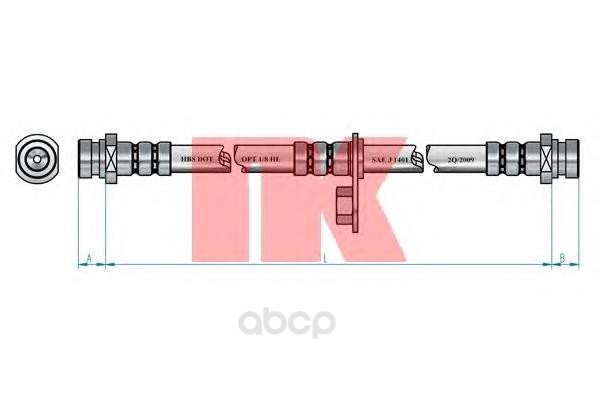 фото Шланг тормозной системы nk 853049