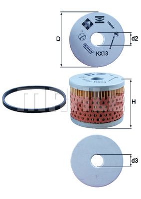 Фильтр топливный KNECHT KX 13D