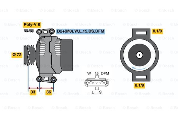 

Генератор BOSCH 0 986 046 580