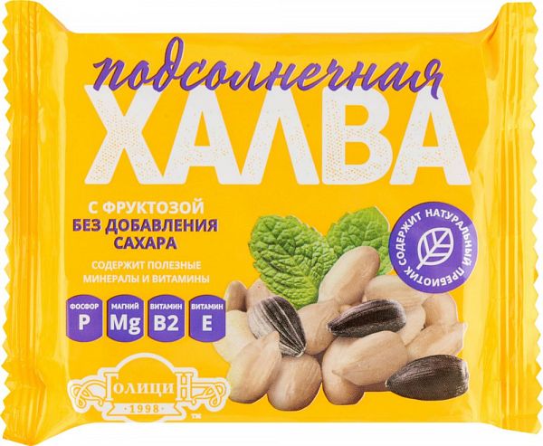 

Халва подсолнечная Голицин с фруктозой 180 г