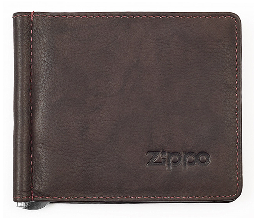 

Зажим для денег Zippo, коричневый, натуральная кожа, 10,5×1×9 см, 2005126