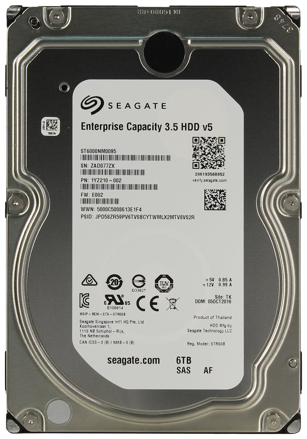 фото Внутренний жесткий диск seagate enterprise capacity 6tb (st6000nm0095)