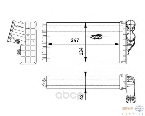 Радиатор отопителя HELLA 8FH351311261