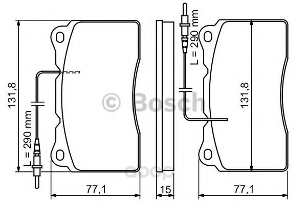 

Тормозные колодки дисковые BOSCH 0986424738