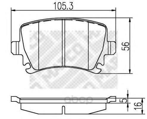 

Тормозные колодки дисковые Mapco 6696