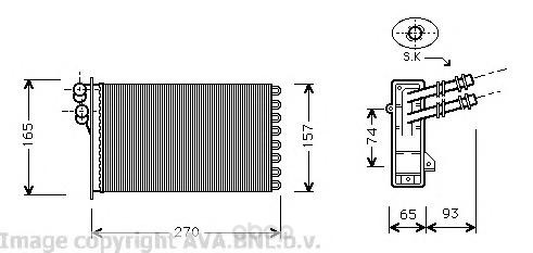 

Радиатор охлаждения двигателя Ava VW6173