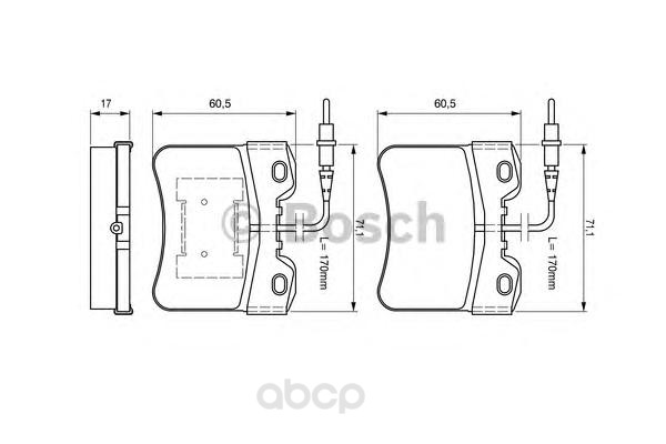 

Колодки дисковые передние BOSCH 0986461130