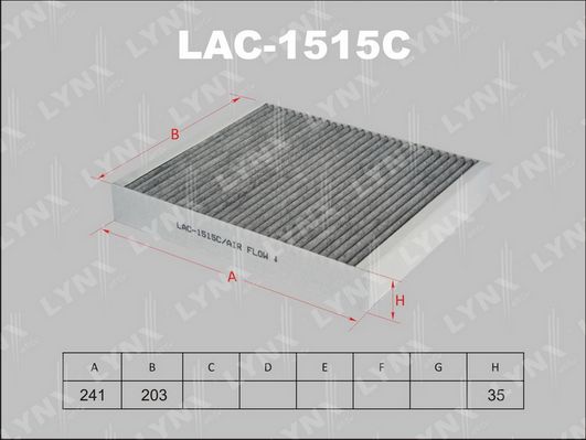 

Фильтр воздушный салона LYNXauto LAC-1515C