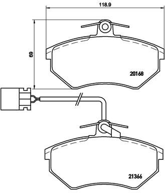 

Комплект тормозных дисковых колодок brembo P 85 034