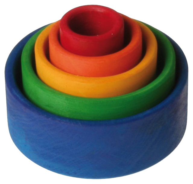 фото Набор разноцветных чашечек grimms 10350