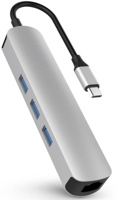 

USB-хаб HyperDrive 6-in-1 USB-C (Silver), 6-in-1
